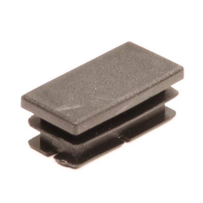 Topgear Rechthoekige insteekdop - platte kop - 40 x 20 mm - zwart