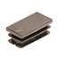 Topgear Rechthoekige insteekdop - platte kop - 40 x 20 mm - zwart