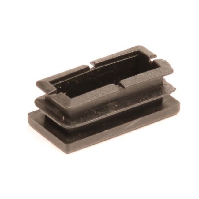 Topgear Rechthoekige insteekdop - platte kop - 40 x 20 mm - zwart