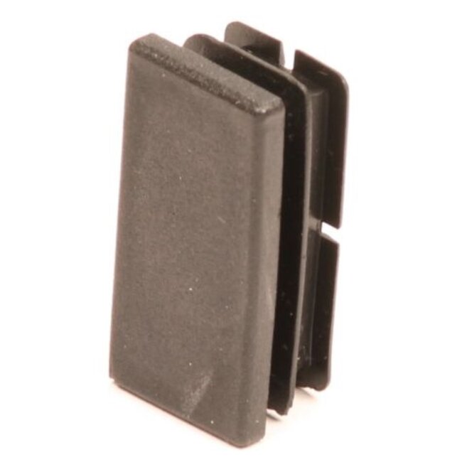 Topgear Rechthoekige insteekdop - platte kop - 40 x 20 mm - zwart