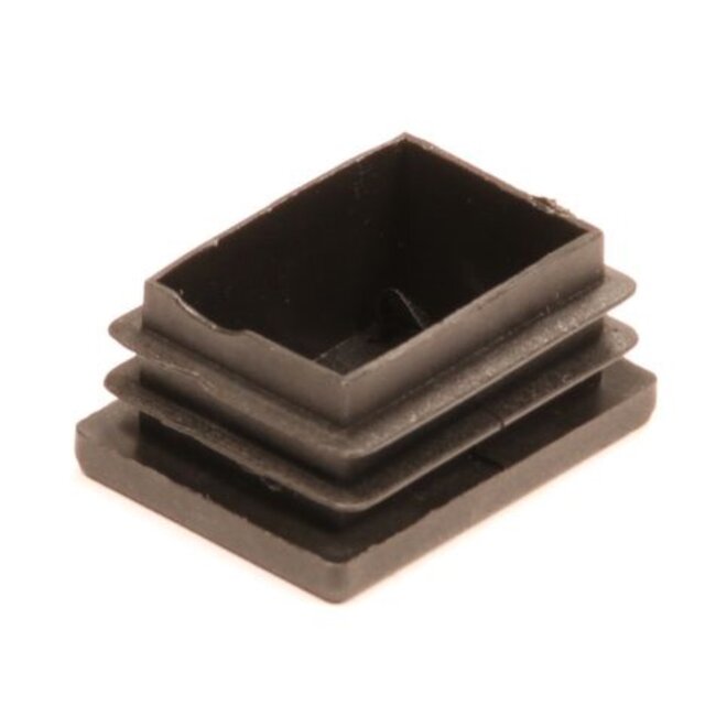 Topgear Rechthoekige insteekdop - 40 x 30 mm - zwarte PE beschermkap