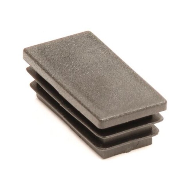 Topgear Rechthoekige beschermkap - 50 x 25 mm - zwart - PE materiaal
