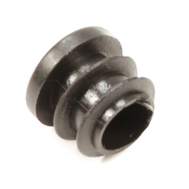 Topgear Ronde insteekdop - platte kop - Ø16 mm - zwart - PE materiaal