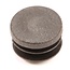 Topgear Ronde insteekdop - 20 mm - platte kop - zwart - PE materiaal
