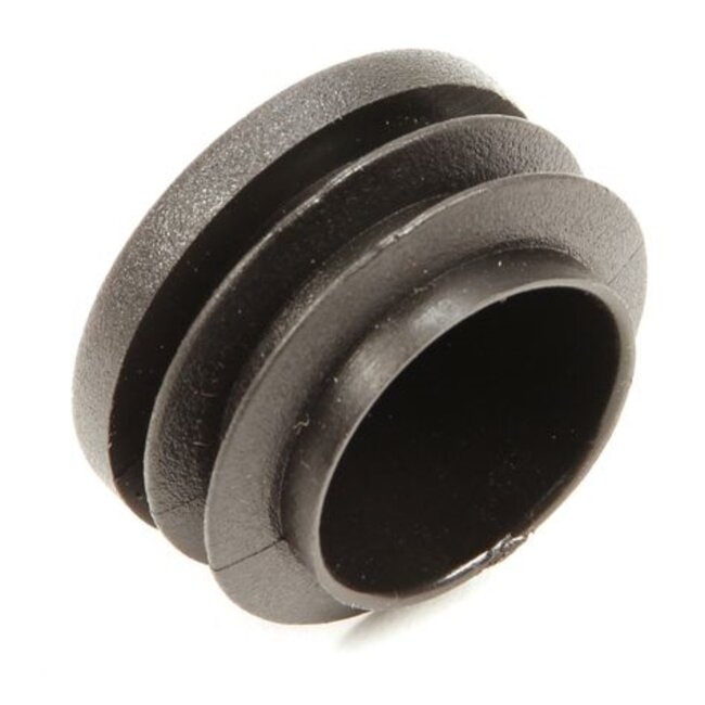 Topgear Ronde insteekdop - platte kop - Ø35 mm - zwart - PE materiaal