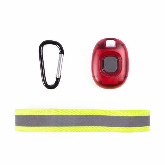 Benson Reflecterend Armband - LED Licht & Karabijnhaak - Inclusief CR2032 Batterij