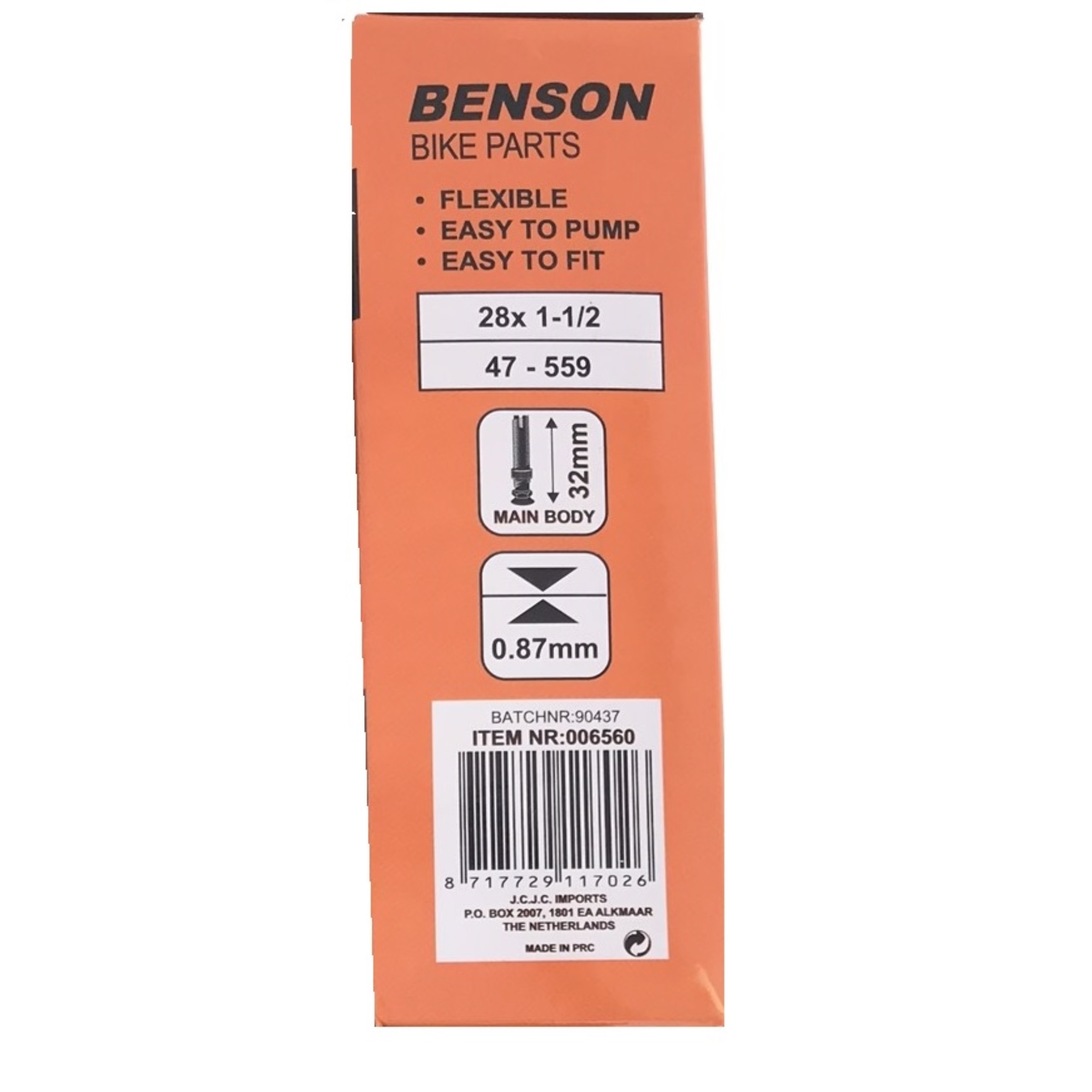 Benson Binnenband Rubber 28 x 1 1/2 40 635 Dunlop Ventiel 32 mm 2Cheap