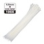 Hofftech Witte Tie Ribs 4.8 x 430 mm - 100 Stuks voor Kabelorganisatie