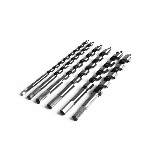 Benson Slangenboor set - 6 delig - Precisie-gefreesd - 8 t/m 18 mm - Koolstofstaal - 230 mm