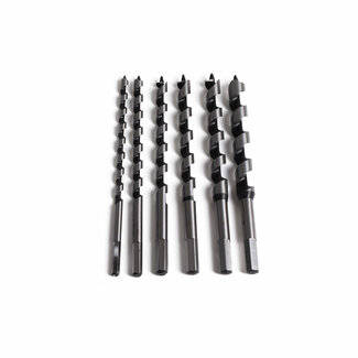 Benson Slangenboor set - 6 delig - Precisie-gefreesd - 8 t/m 18 mm - Koolstofstaal - 230 mm Benson Slangenboor set - 6 delig - Precisie-gefreesd - 8 t/m 18 mm - Koolstofstaal - 230 mm