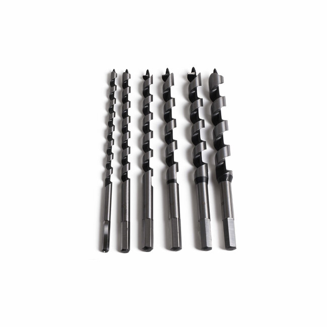 Benson Slangenboor set - 6 delig - Precisie-gefreesd - 8 t/m 18 mm - Koolstofstaal - 230 mm