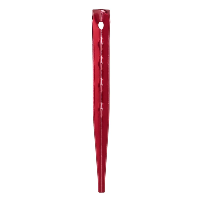 ProPlus Geribbelde aluminium tentharing - 18,5 cm - rood - geschikt voor zachte bodems