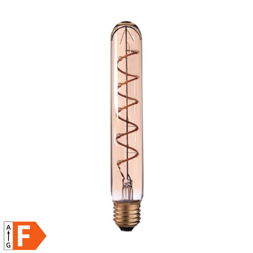 Benson Dimbare Filament Retro LED Lamp Buis - 4 Watt - Warmwit 3000K - E27 - Amber - T30 Benson Dimbare Filament Retro LED Lamp Buis - 4 Watt - Warmwit 3000K - E27 - Amber - T30