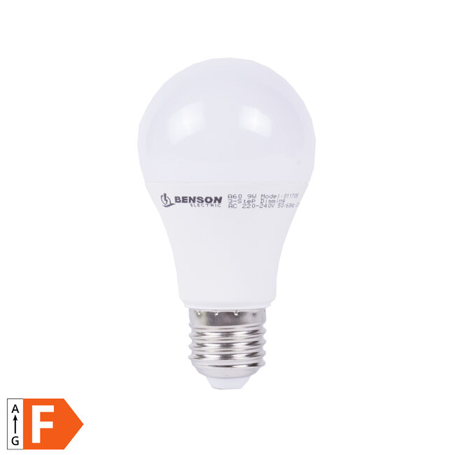 Benson LED E27 Lamp met Dag/Nacht Sensor - 9W - 2700K