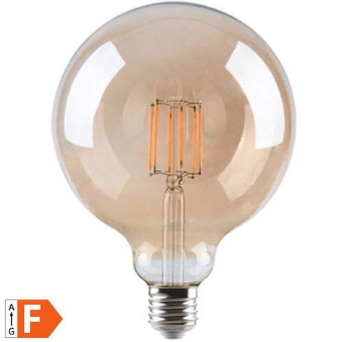 Benson LED Lamp Retro Filament Bol - Warm Wit - G125 - 4W - E27 - Dimbaar Benson LED Lamp Retro Filament Bol - Warm Wit - G125 - 4W - E27 - Dimbaar
