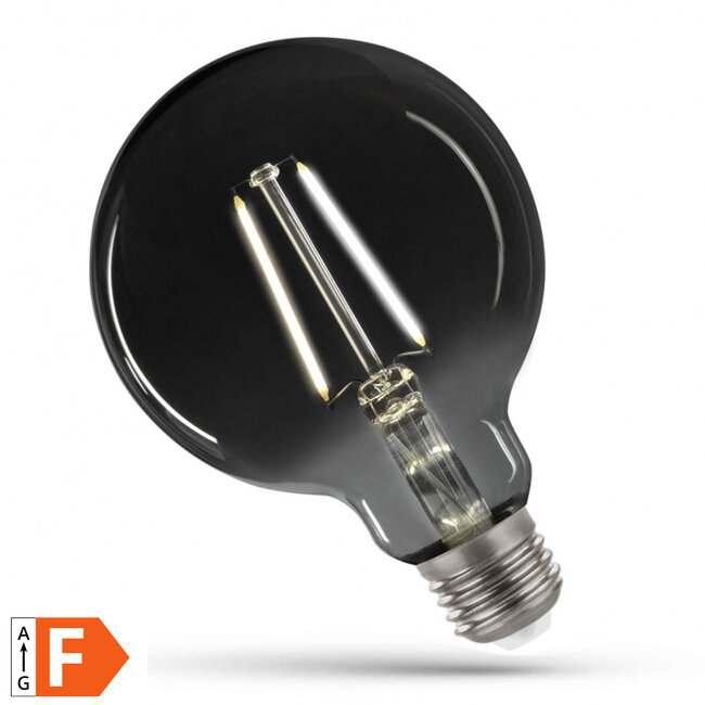 TooLight Filament Smoke LED Lamp - 4.5 Watt - Warmwit 4000K - E27 - Bol G95 - 230 Volt