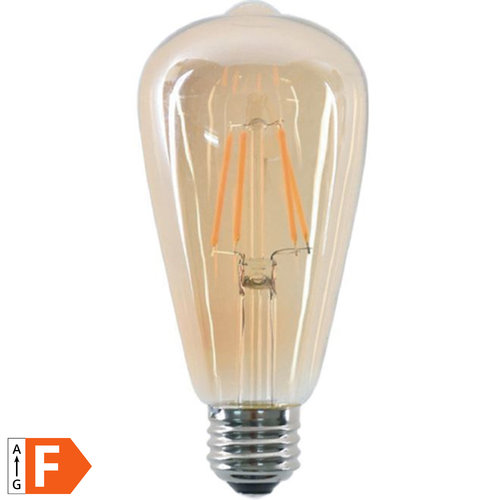 Benson LED Lamp Retro Filament - Warm Wit - St64 - 4W - E27 - Dimbaar Benson LED Lamp Retro Filament - Warm Wit - St64 - 4W - E27 - Dimbaar