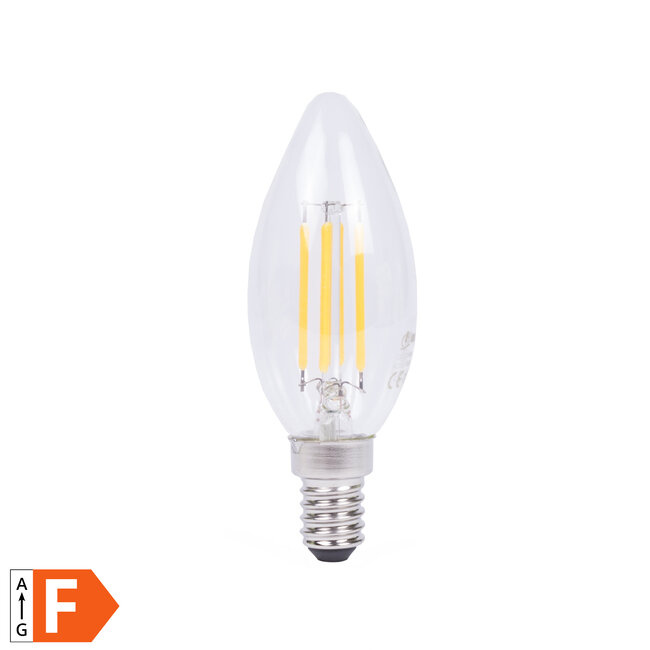 Benson Dimbare Filament LED Lamp - 4 Watt - Warmwit 2500K - E14 - Kaars - 230 Volt