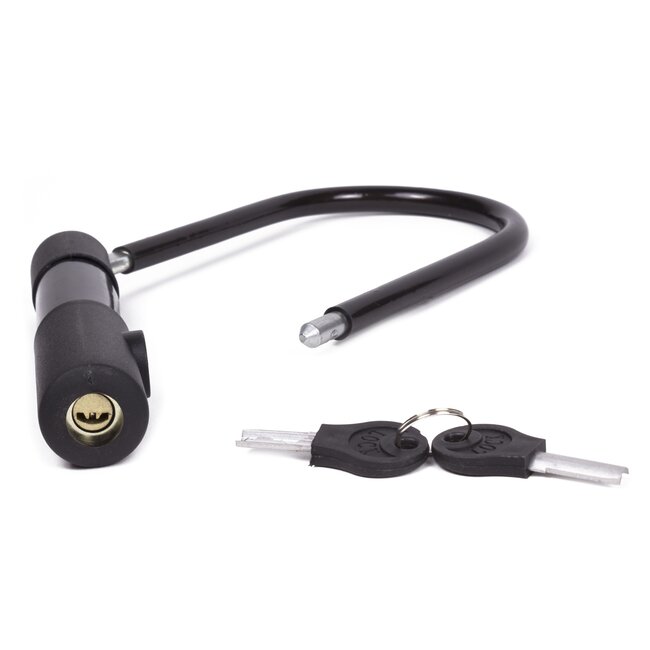 Stahlex Beugelslot - Veiligheidscategorie B - 15 x 18.5 cm - Inclusief 2 sleutels - Zwart