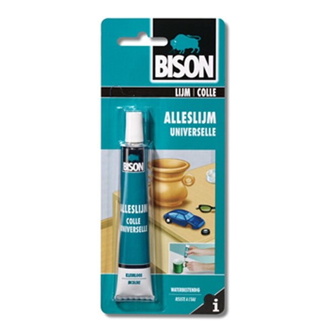 Bison Alleslijm - Knutsellijm - Transparant - Waterbestendig - 25 ml