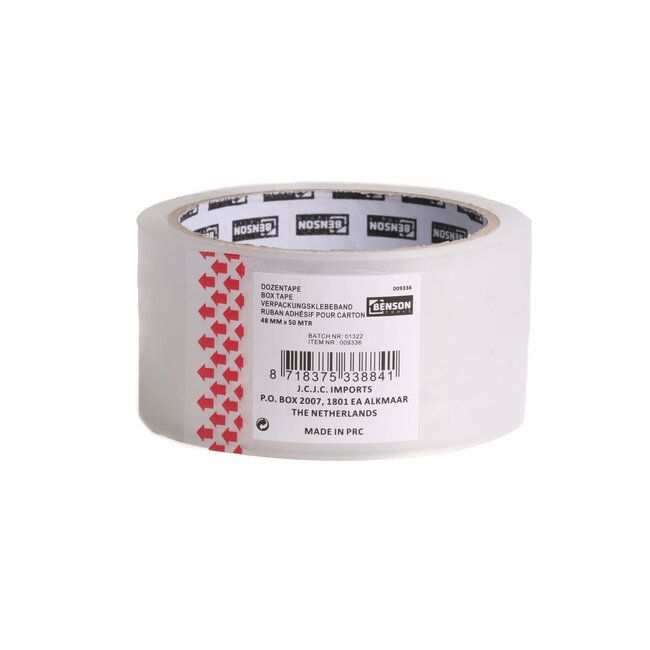 Benson Verpakkingstape - Transparant - 48 mm x 50 meter - Sterke hechting - Lange levensduur