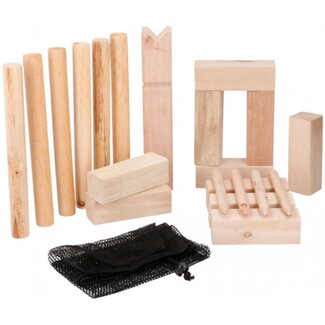 Eddy Toys Kubb-spel - Familiespel - Hout - 21 delig