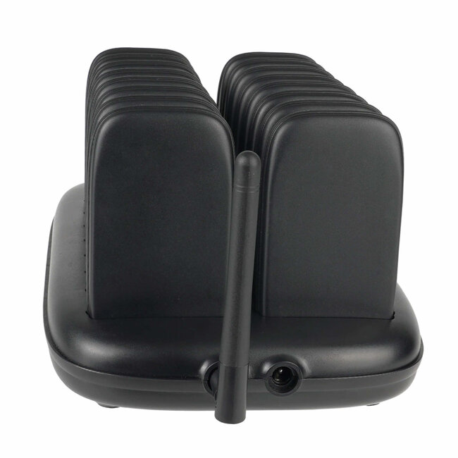 Retekess Horeca oproepsysteem - kunststof - draadloos en spatwaterdicht - 23,4 x 14,3 x 3,1 cm - zwart - 16 ontvangers