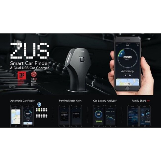 Topgear Slimme auto-oplader - Dual USB - Reversible - Met LED verlichting - 12 V