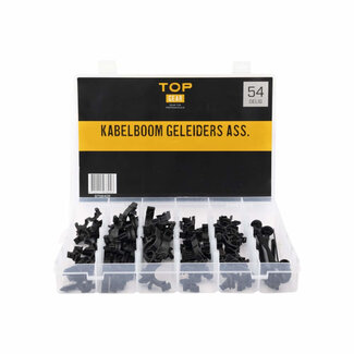 Topgear Kabelboom geleiders - 54-delige set - Diverse maten - Handige assortimentsbox Topgear Kabelboom geleiders - 54-delige set - Diverse maten - Handige assortimentsbox