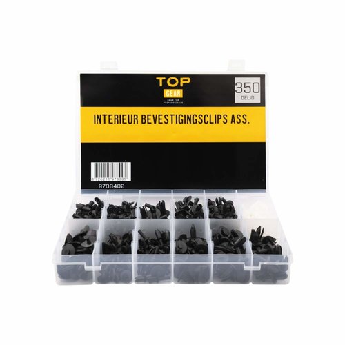 Topgear Interieur Bevestigingsclips Assortimentsbox - 350 delig Topgear Interieur Bevestigingsclips Assortimentsbox - 350 delig