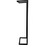 REA Handdoekrek - Staal - 95 x 25 x 20,5 cm - Mat Zwart