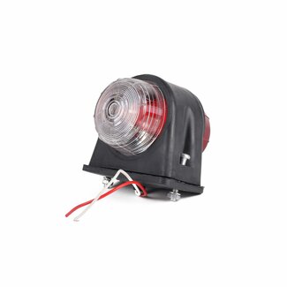 Benson Breedtelamp rubber - halogeen - 12V/24V - rood/wit - 74 mm Benson Breedtelamp rubber - halogeen - 12V/24V - rood/wit - 74 mm