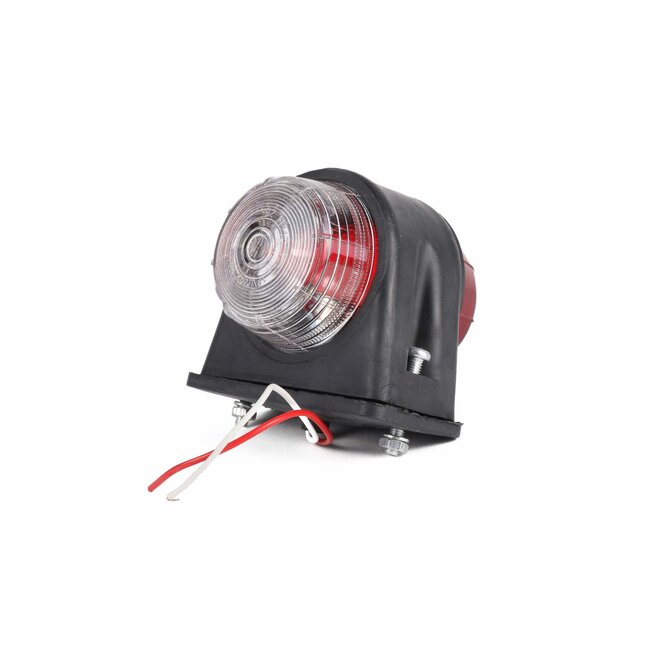 Benson Breedtelamp rubber - halogeen - 12V/24V - rood/wit - 74 mm