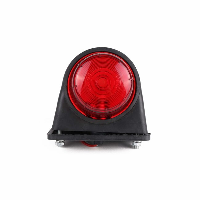 Benson Breedtelamp rubber - halogeen - 12V/24V - rood/wit - 74 mm