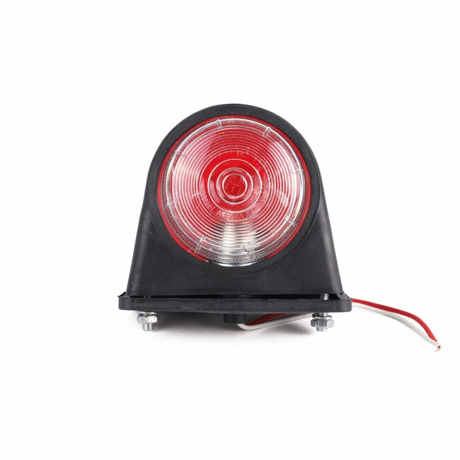 Benson Breedtelamp rubber - halogeen - 12V/24V - rood/wit - 74 mm