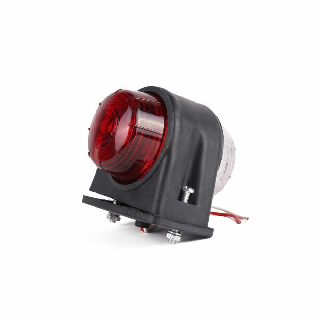 Benson Breedtelamp rubber - halogeen - 12V/24V - rood/wit - 74 mm