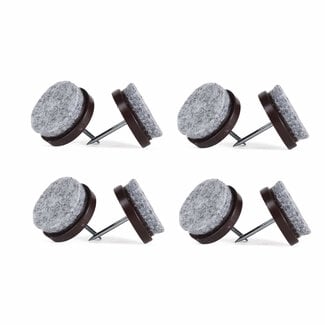 Benson Antikrasvilt set met nagel - 8 stuks - Ø 24 mm - Bescherm je vloer en meubels