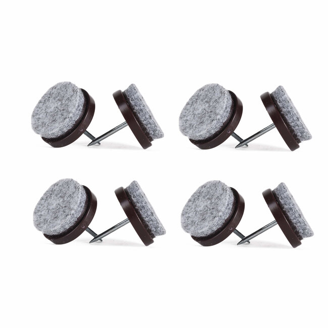 Benson Antikrasvilt set met nagel - 8 stuks - Ø 24 mm - Bescherm je vloer en meubels