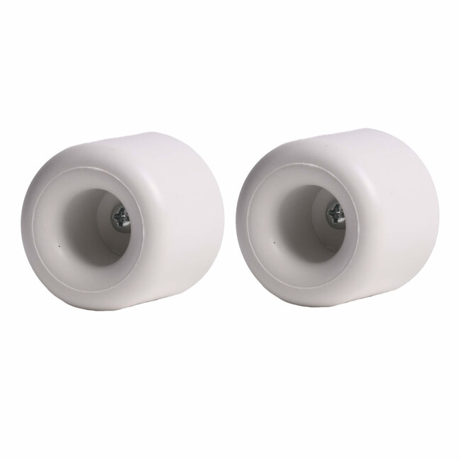 Benson Ronde deurstopper - wandmontage - rubber - 30 mm hoog - Ø 40 mm - wit - 2 stuks