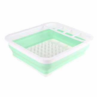 Benson Opvouwbaar afdruiprek - Compact - 38 x 30 x 11 cm - Wit/grijs of wit/groen