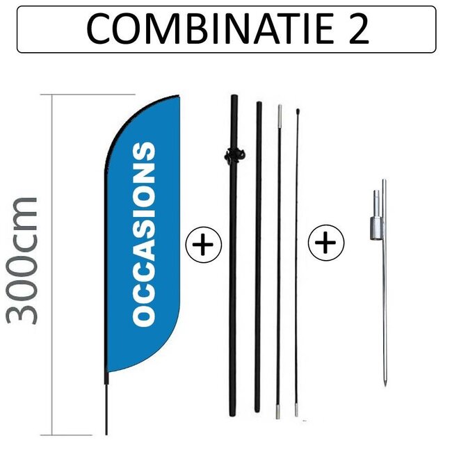 Proflag Beachflag Convex S-60 x 240 cm - Occassions