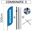 Proflag Beachflag Convex S-60 x 240 cm - Occassions