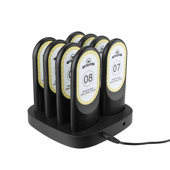 Retekess gastenoproepsysteem horeca - kunststof - draadloos, IP32 - ontvanger 13,5 x 5,8 x 2,3 cm - zwart - 8 ontvangers