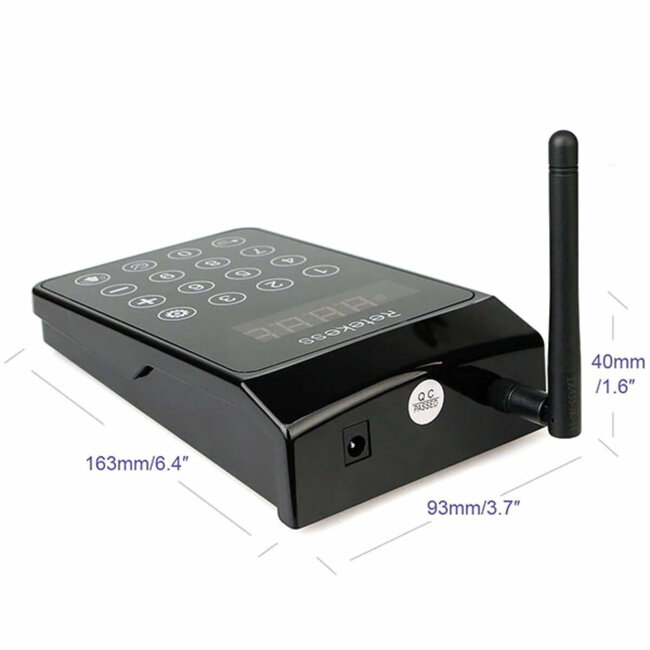 Retekess Gastenoproepsysteem - kunststof - 800 m bereik, IP54 - schijven 10,5x10,5x1,8 cm - zwart - 10 ontvangers - horeca