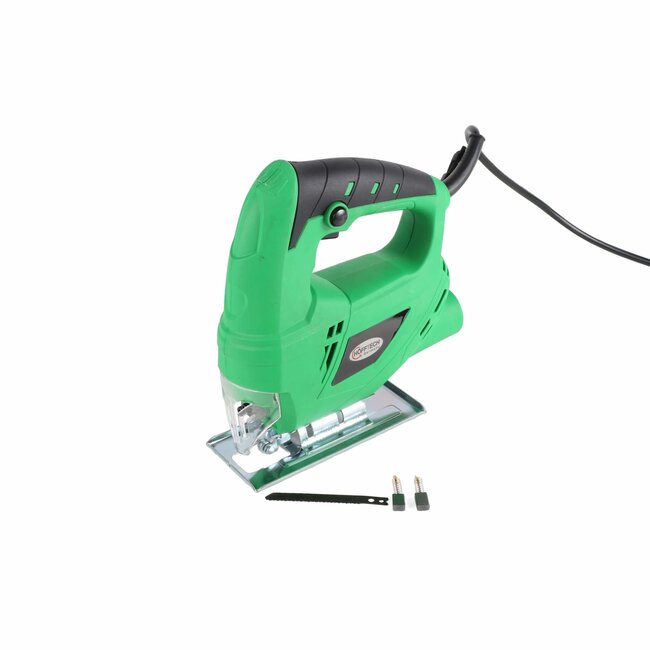 Hofftech Wipzaag - decoupeerzaag - 400 watt - stofafzuiging - geleiderailsysteem - inclusief 2 zaagjes