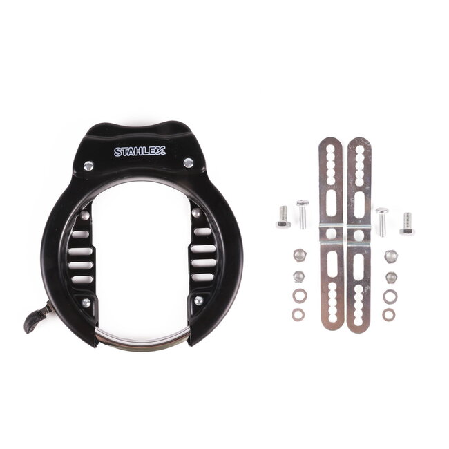 Stahlex Zwart ringslot - Weerbestendig - Inclusief montageset en 2 sleutels - Beveiliging categorie B