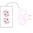 Benson Horizontale stopcontactsplitter - 2 weg - met randaarde - kinderbeveiliging - wit