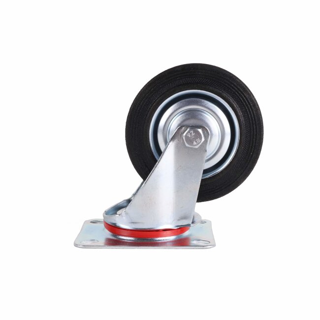 Benson Zwenkwielen - Massief rubber - Ø 100 mm - 70 kg draagkracht - Set van 4