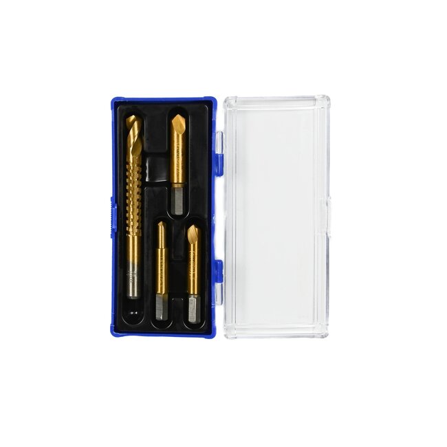 Benson Schroef- en freesset - HSS - 4-delig - Inclusief opbergbox