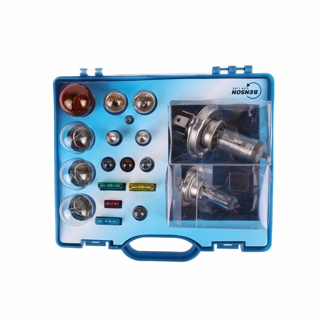 Benson Complete autolampenset - H7 en H4 - 19-delig - Inclusief handige koffer